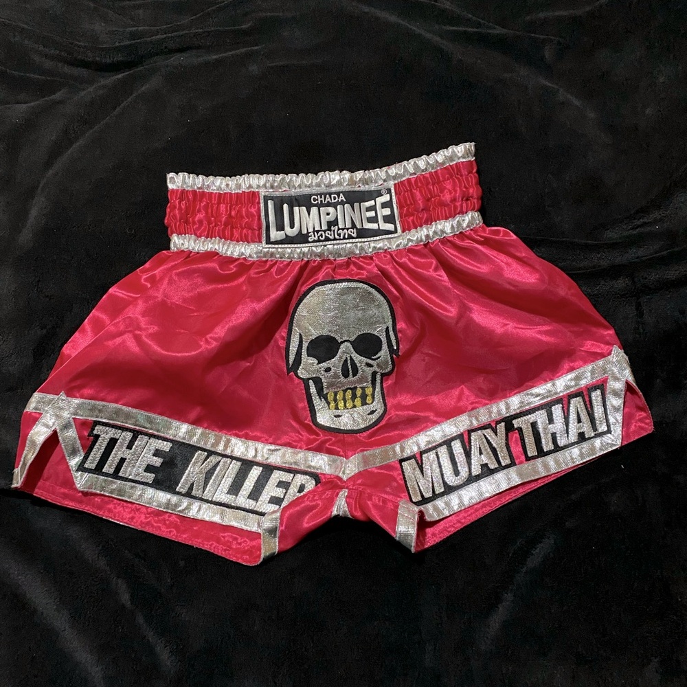 Red Muay Thai Athletic Shorts
